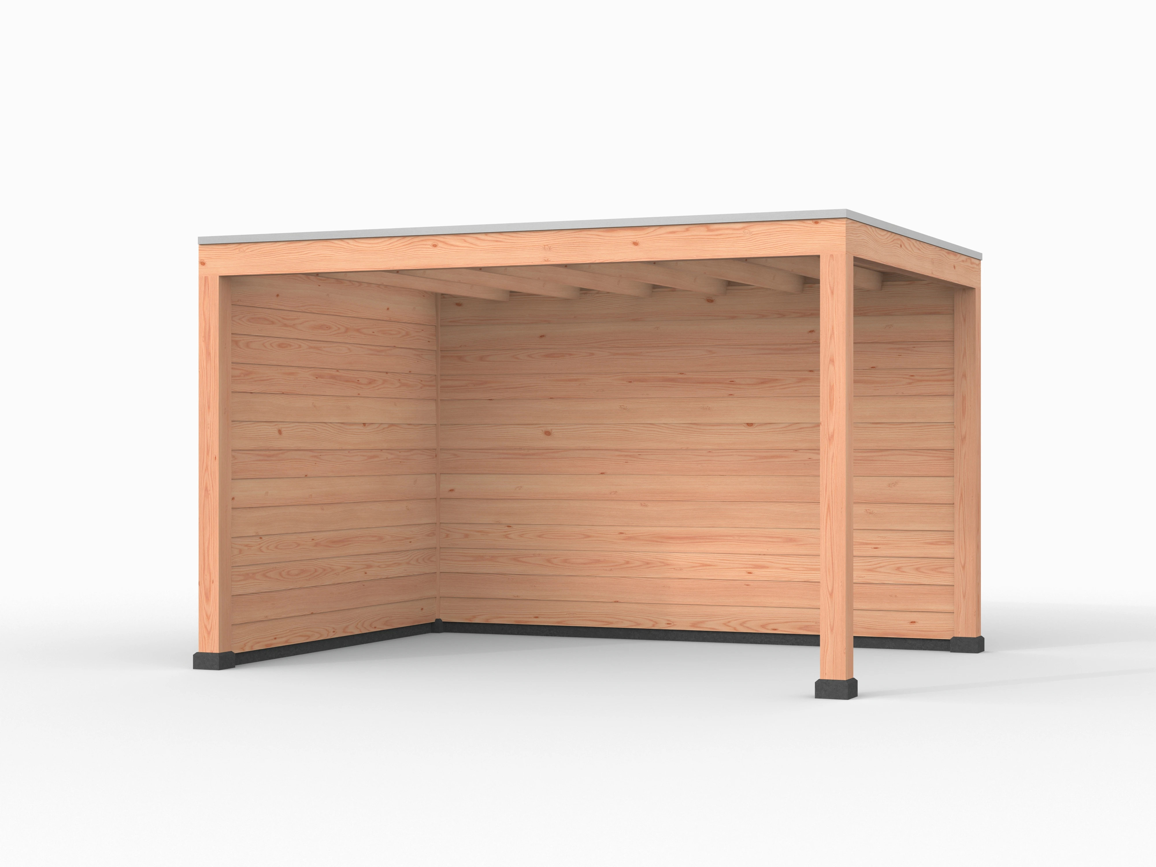 Douglas overkapping, 400 x 300, met achterwand en zijwand, Westwood Elegant - Afbeelding 1